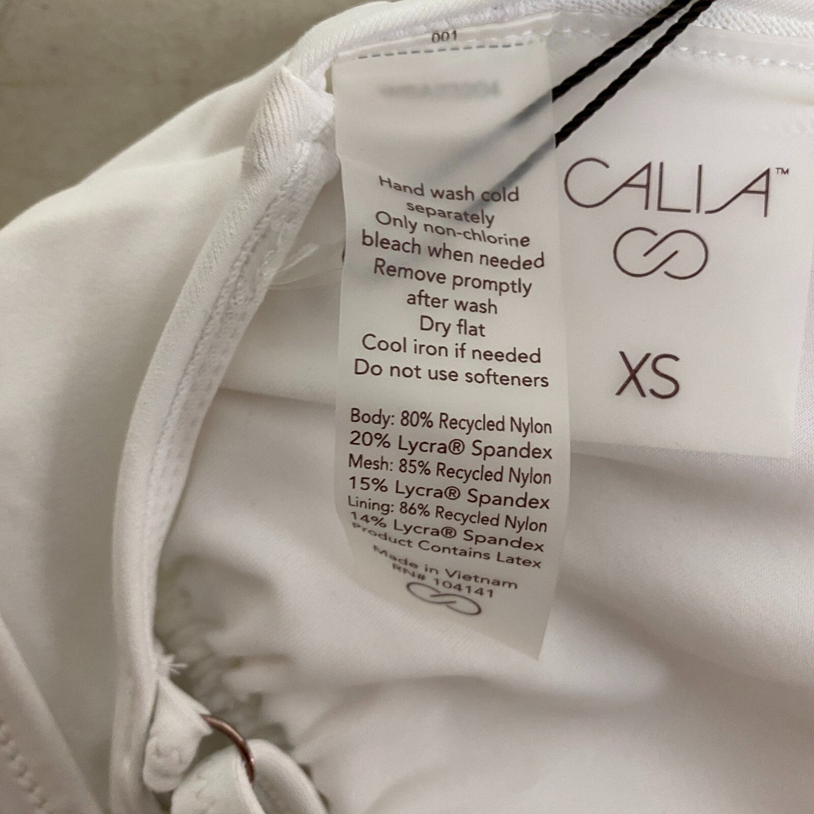 Calia Womens Runched Front Cross Top PURE WHITE Solid WSA23204PRT