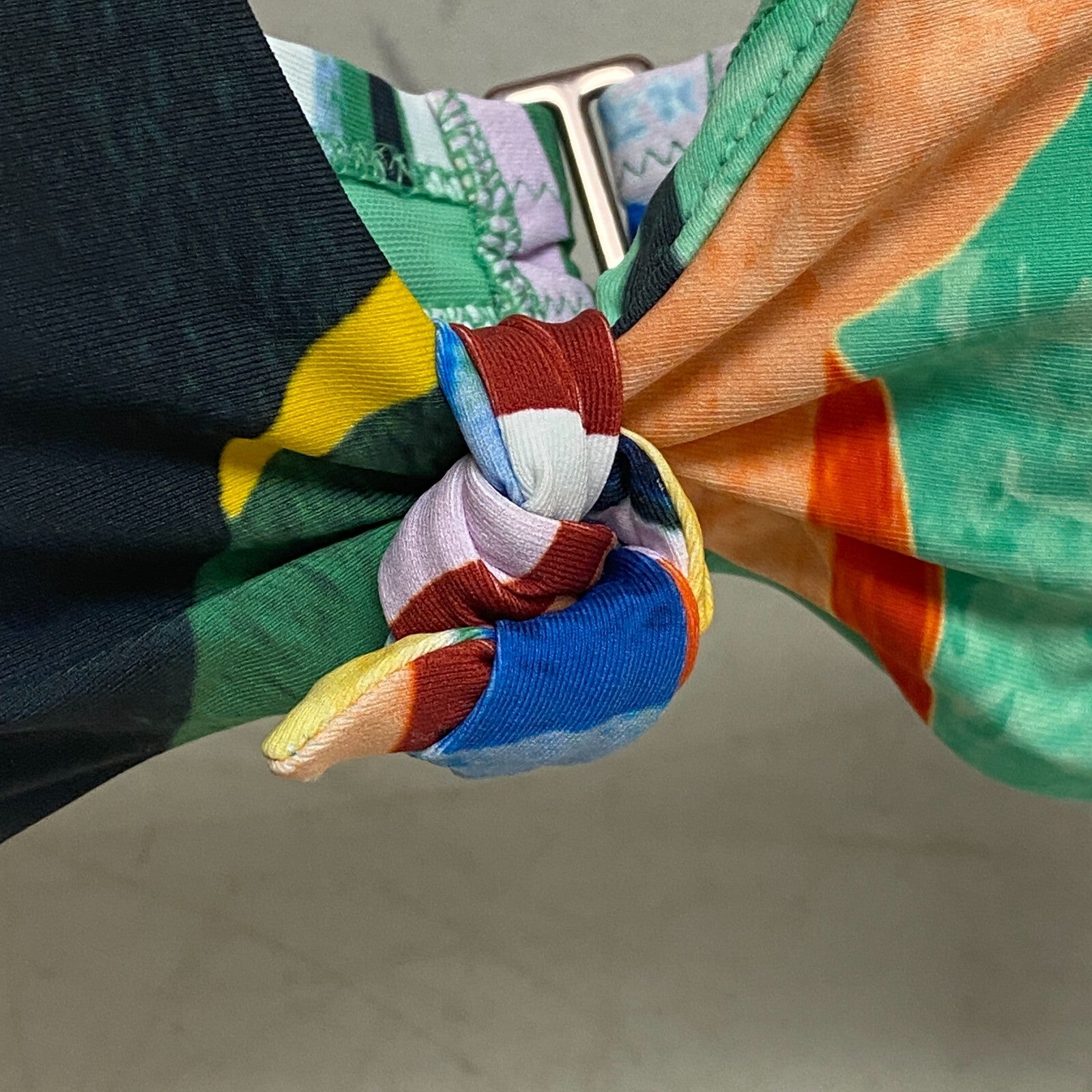 Calia Women's Tie Front Bikini Top Painterly Floral Multi WSA22200PRT BRAND NEW