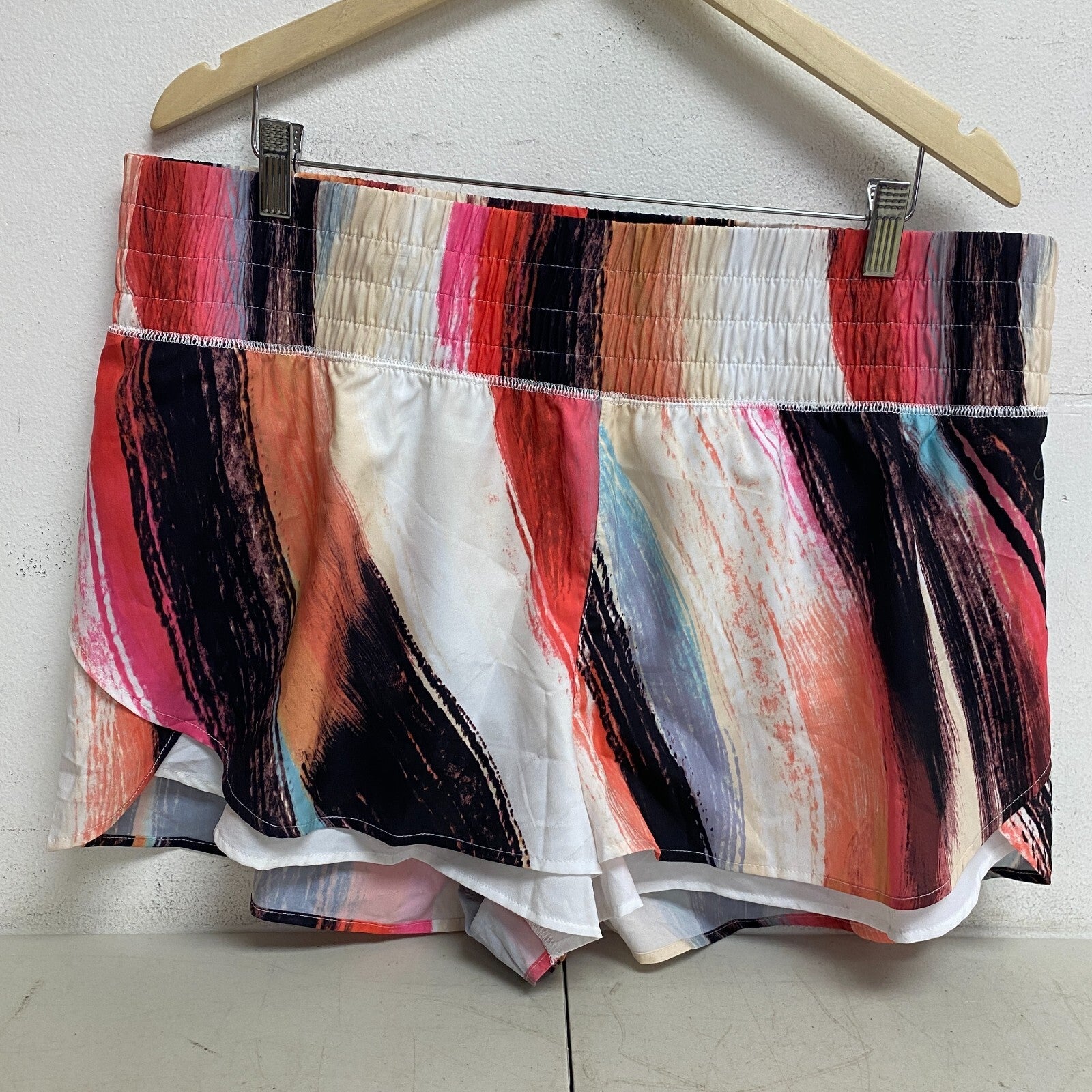 Calia Woven High Rise Petal Hem Short Artisan Hand Multi WAX12259PRT BRAND NEW