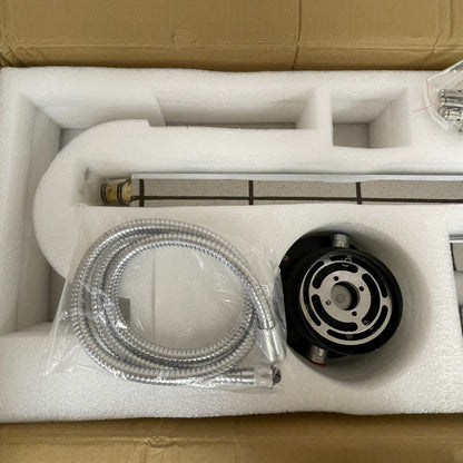 Signature Hardware Floor-Mount Tub Faucet with Hand Shower (Chrome) SH441122CP