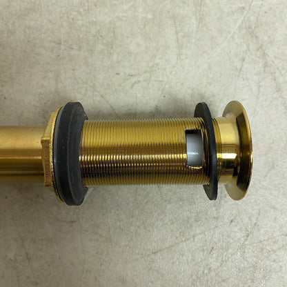 SIGNATURE HARDWARE EXTENDED PRESS TYPE POP UP BATHROOM DRAIN OVERFLOW HOLE