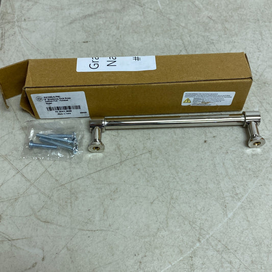 Signature Hardware  6" Strasbourg Solid Brass Cabinet Pull - Polished Nickel