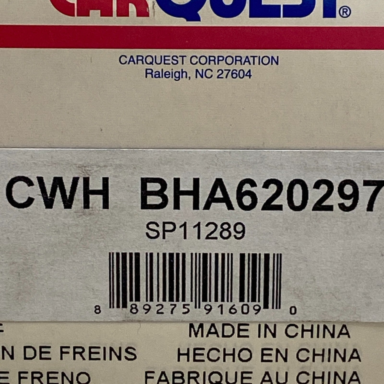 CARQUEST BHA620297 Brake Hydraulic Hose Assembly Black EPDM Rubber