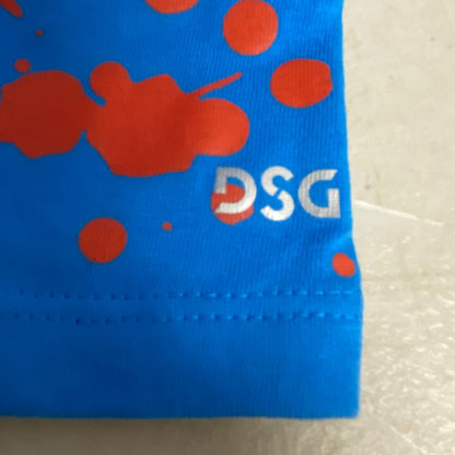 DSG Boys' Cotton Graphic T-Shirt Ibiza Blue Touchdown Football DAB21108