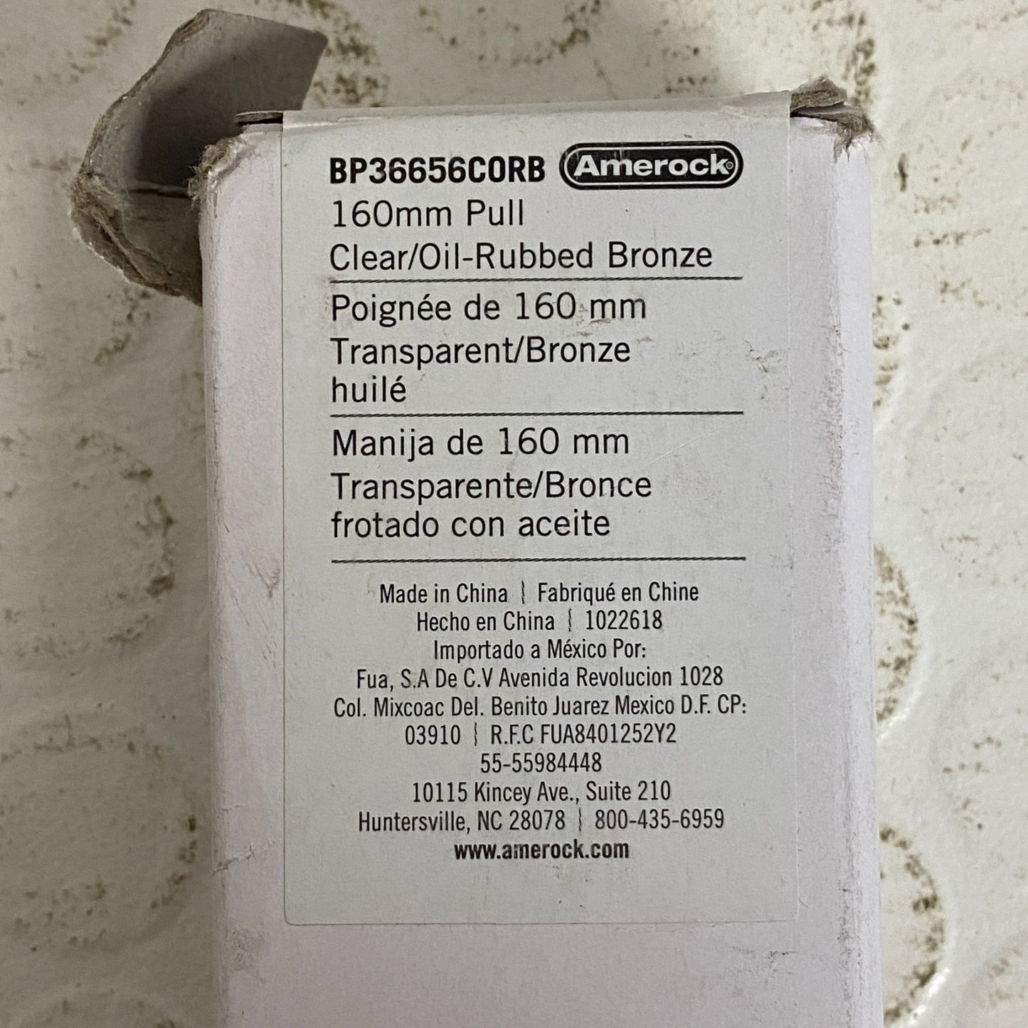 Amerock Glacio 6‑5/16″ Cabinet Pull Clear/Oil‑Rubbed Bronze BP36656CORB