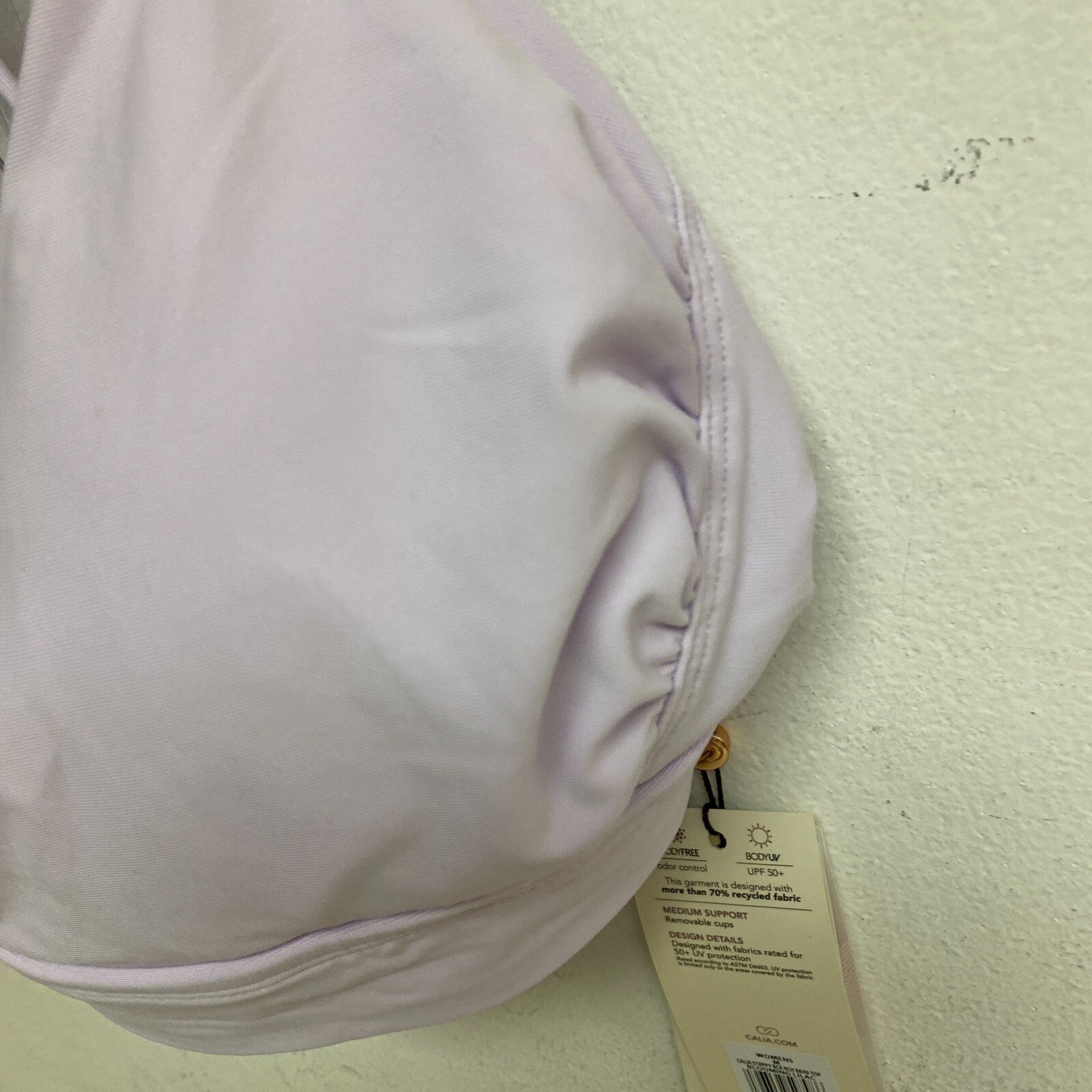 Calia Women's Swim Collection Strappy Back Racerback Bikini Top Blooming Lilac