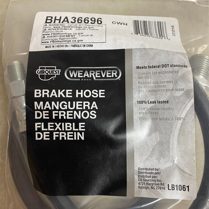 Carquest Wearever Brake Hose Assembly Black BHA36696