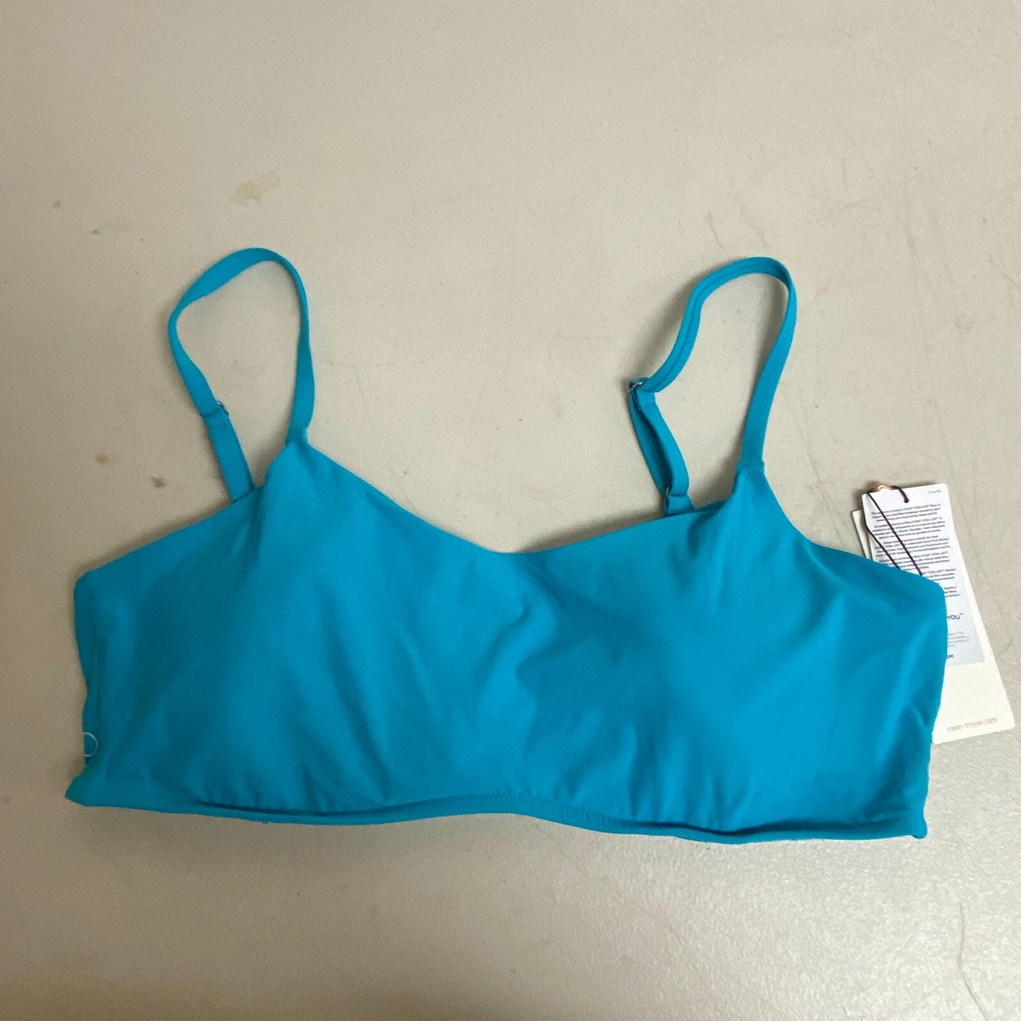 Calia Women's Swim Collection Low Support Tie Back Bikini Top Lake Blue WSA22215