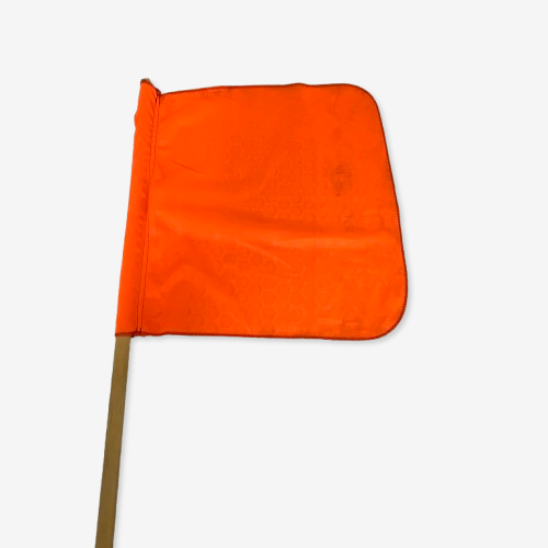 SafeTruck 16" Hi-Vis Orange Safety Flag w/ Plastic Staff FS500B Pack of 7