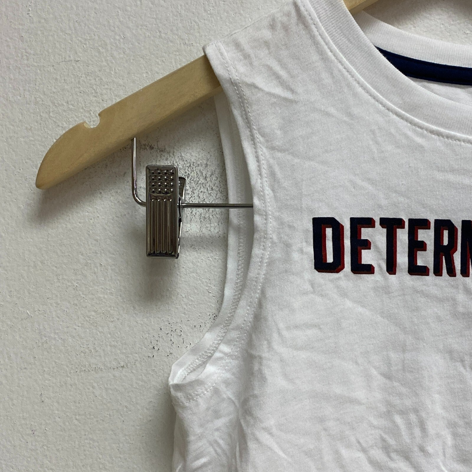 DSG Boys Cotton Graphic Tank Top Pure White Determination Sleeveless DAB12111