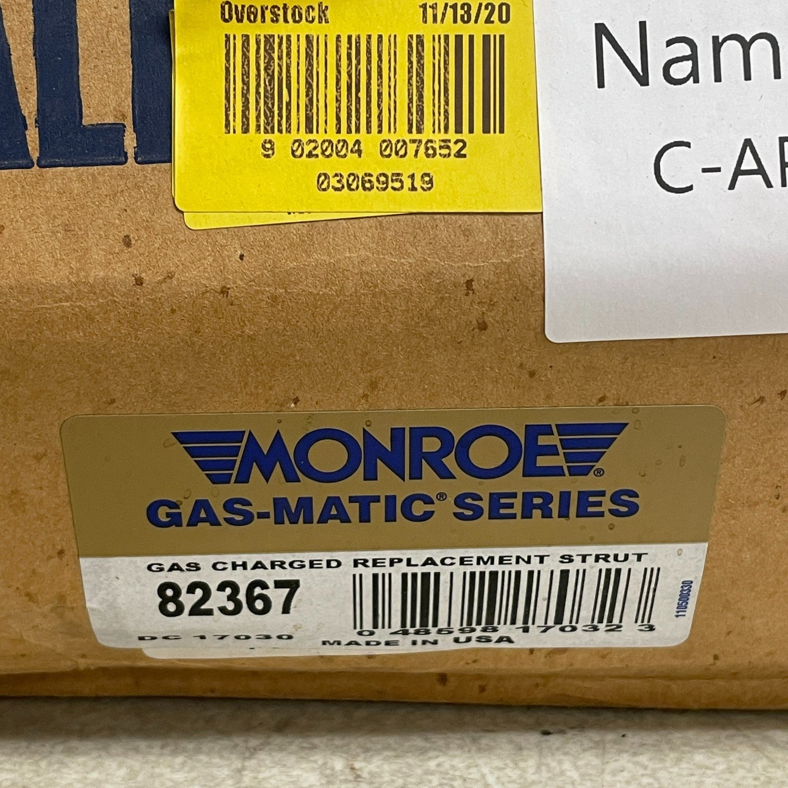Monroe 82367 Gas-Matic Front Right Strut Dodge Caliber Jeep Compass Patriot
