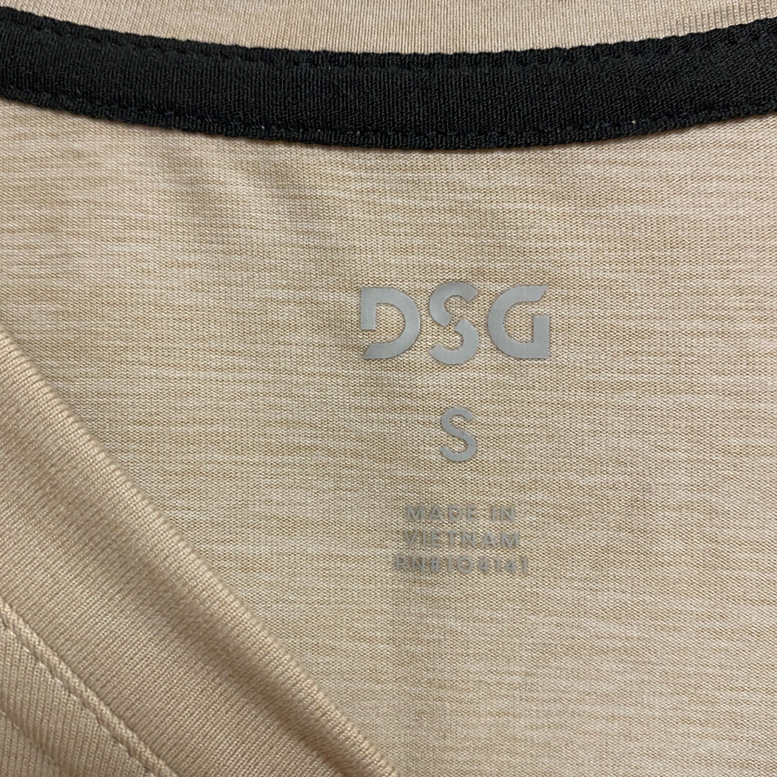 DSG Men's 365 Collection Short Sleeve Tee Light Sand/Pure White DAM21107 New!