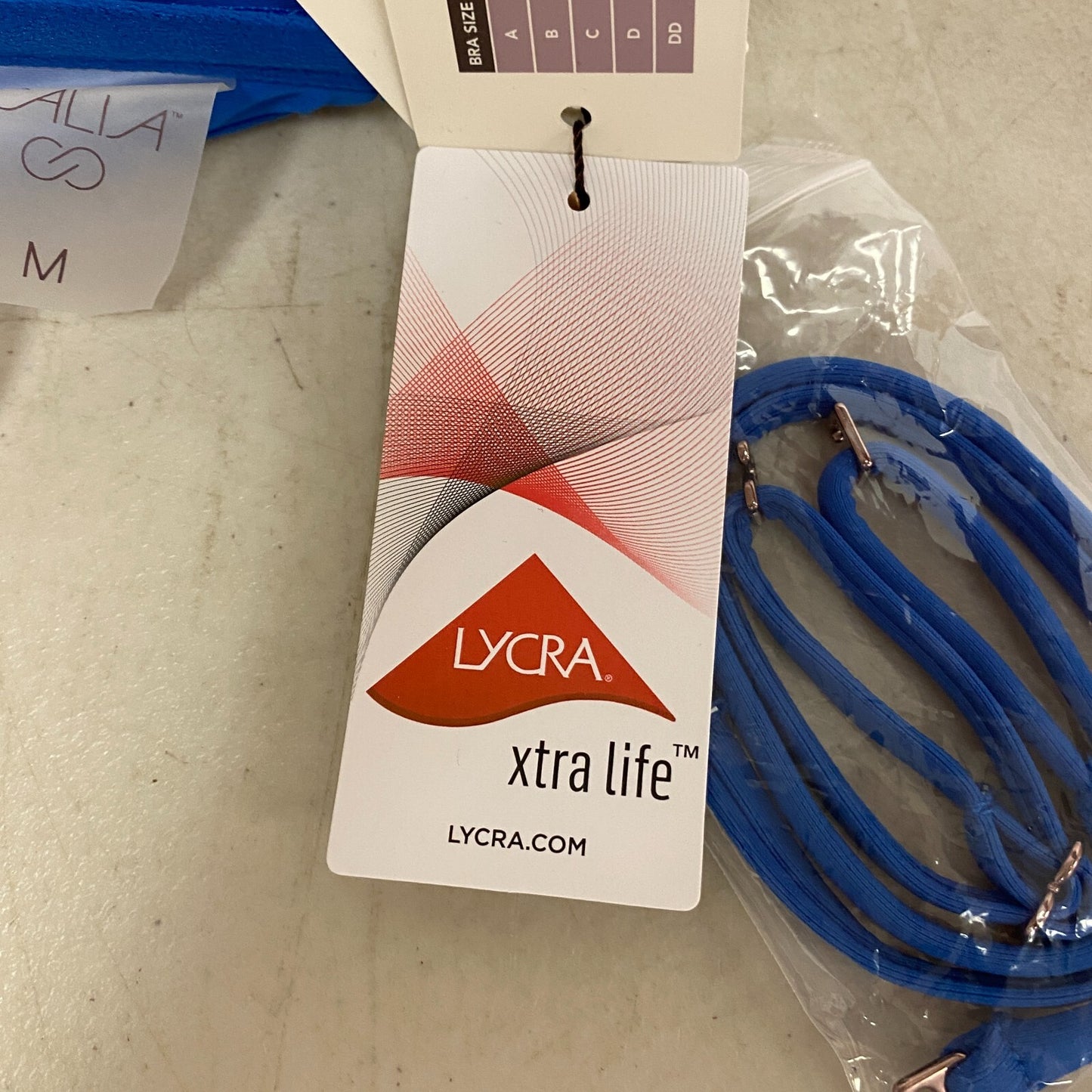 Calia Women's Swim Top Shirred Strapless Bandeau ROYAL BLUE WSA23202 Brand New!