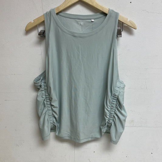 DSG Women's Relaxed Fit Cinch Tank Top Pale Seaglass Sleeveless Solid DAW23100