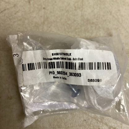 Signature Hardware Orvin Brass Whistle Cabinet Knob Satin Black 953552