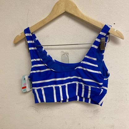 DSG Women's Long Line Scoop Neck Bikini Top Speed Stripe Blue DSW2786PRTZ