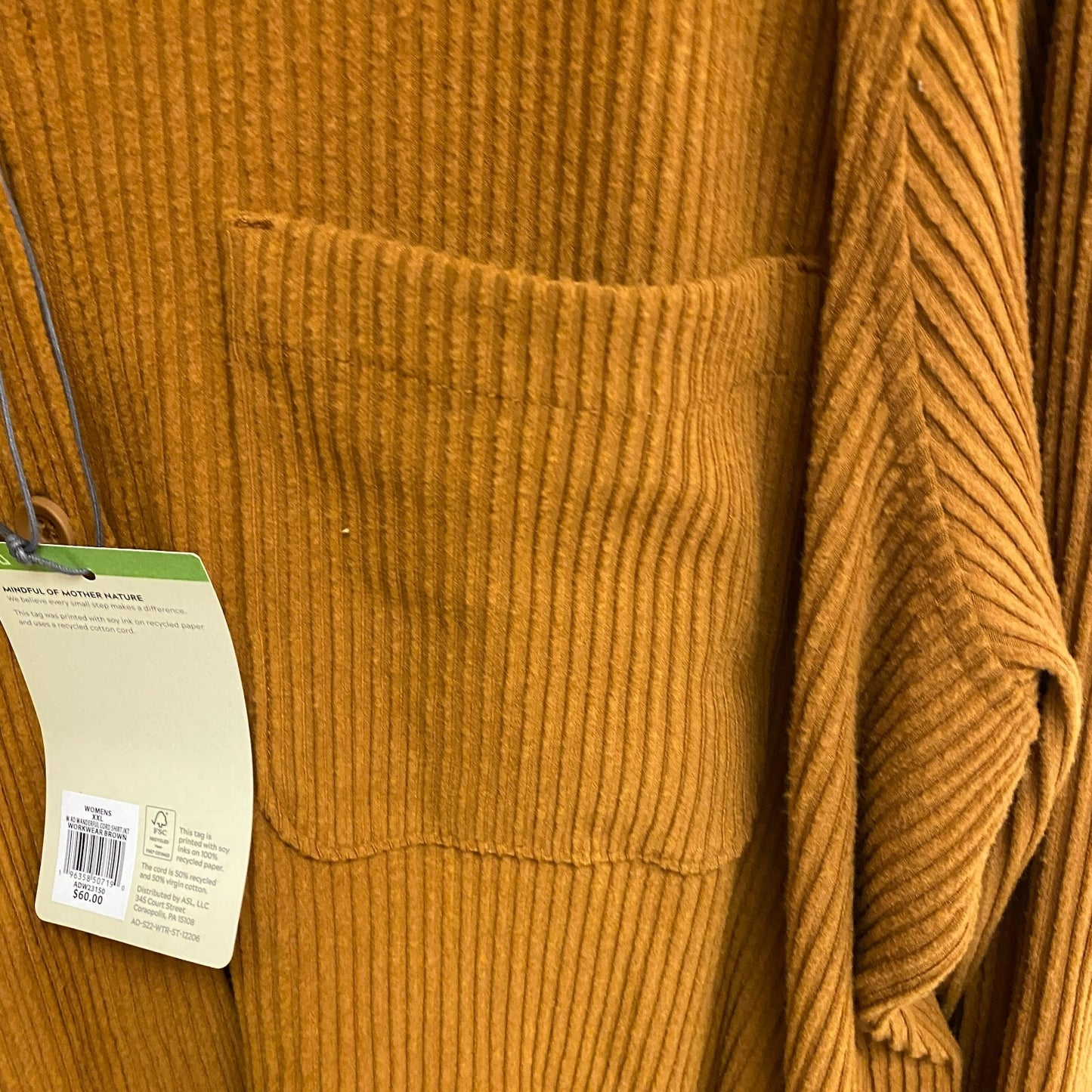 Alpine Design Women's W AD Wanderful Cord Shirt Jacket Workwear Brown ADW23150