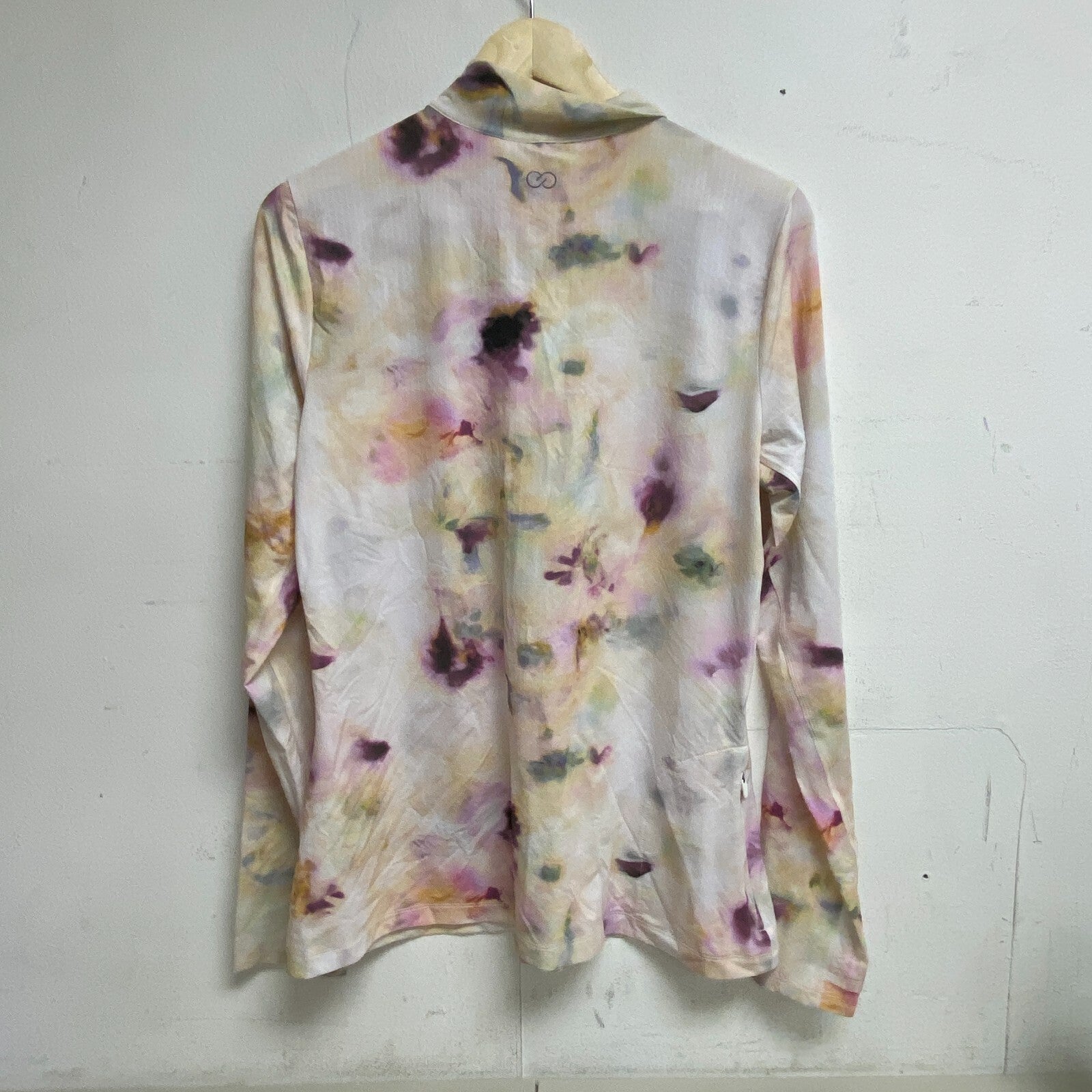 CALIA Women's UV LS Half Zip - VC  Mock Neck  Floral Milk Bath Warm WCG11008VC