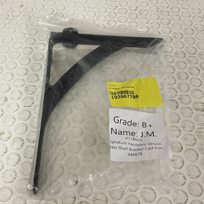 Signature Hardware Veruca Brass Shelf Bracket Cast Iron 946678
