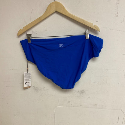 Calia Mid Rise Wide Band Swim Bottoms Bright Blue Solid WSA20406