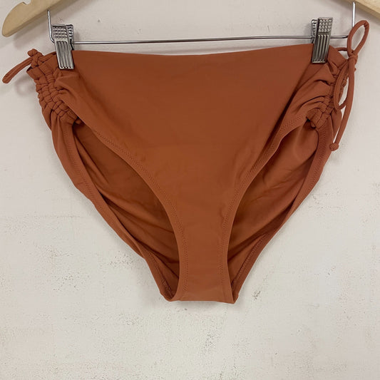 CALIA Women's Ruched Side Bottom Apricot Aura WSA23402 Mid Rise Bikini