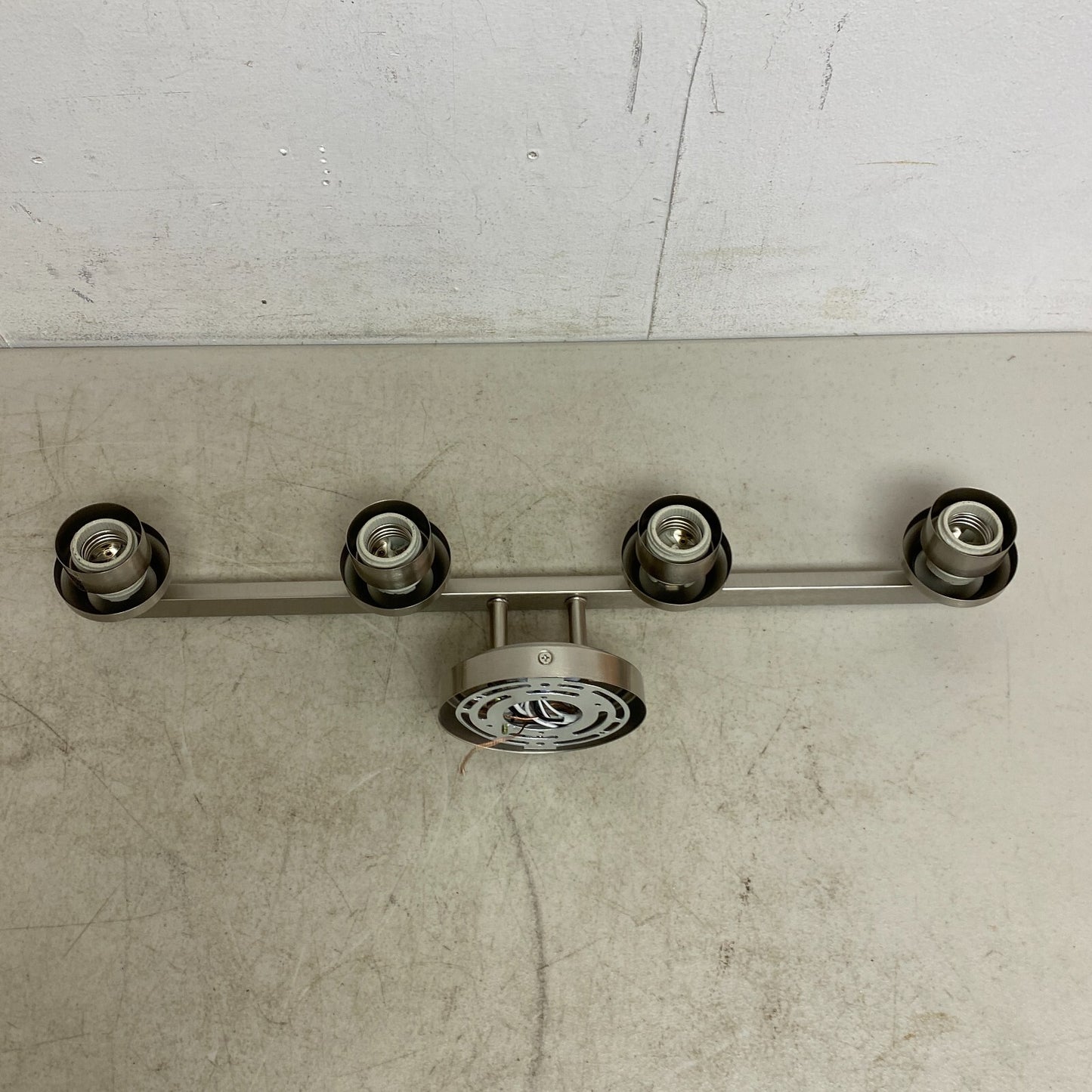 allen + roth Emeryson 4-Light Vanity Light Brushed Nickel Finish Clear Glass ...