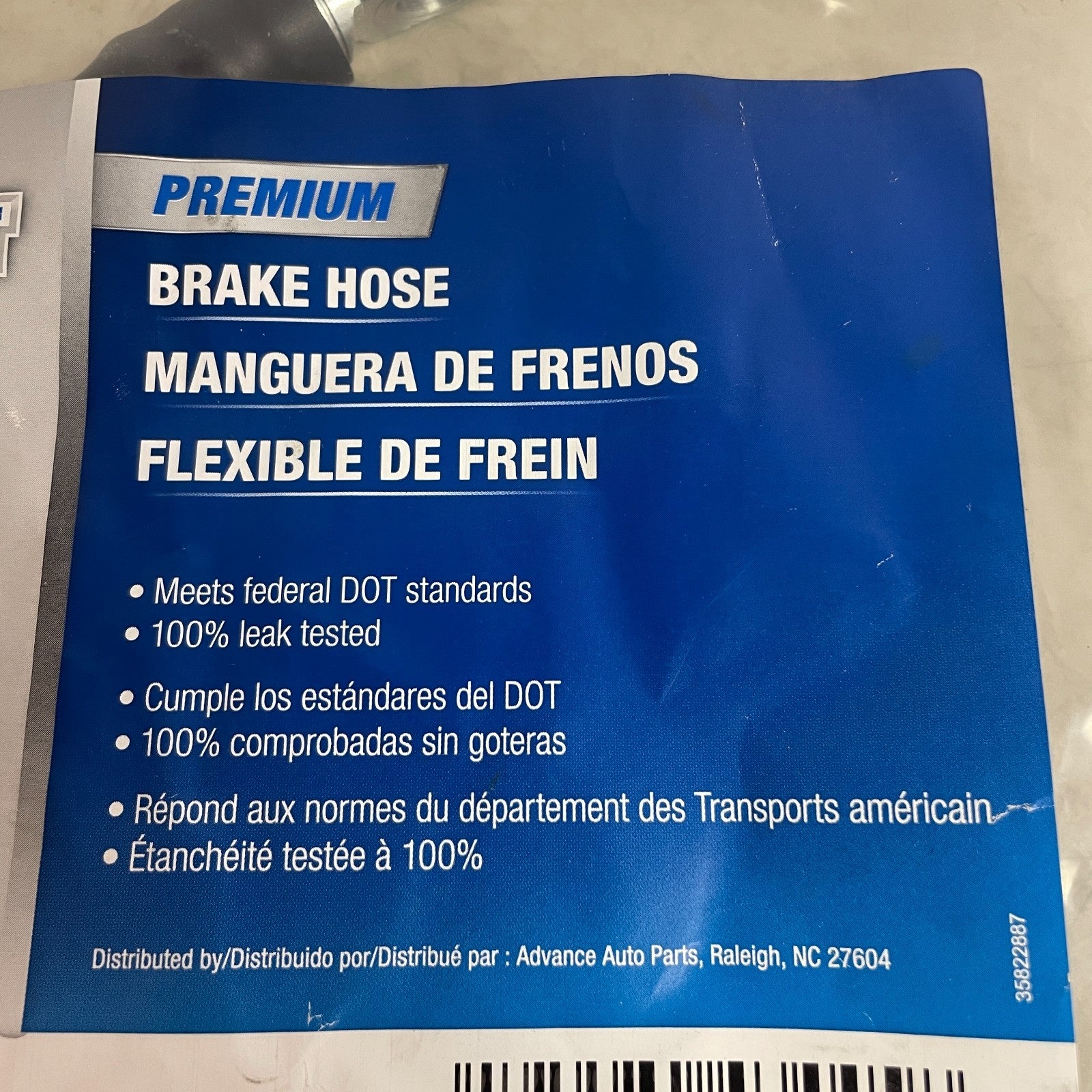 Carquest Premium Brake Hose BHA73305  15.25" Banjo to Female Copper Washers