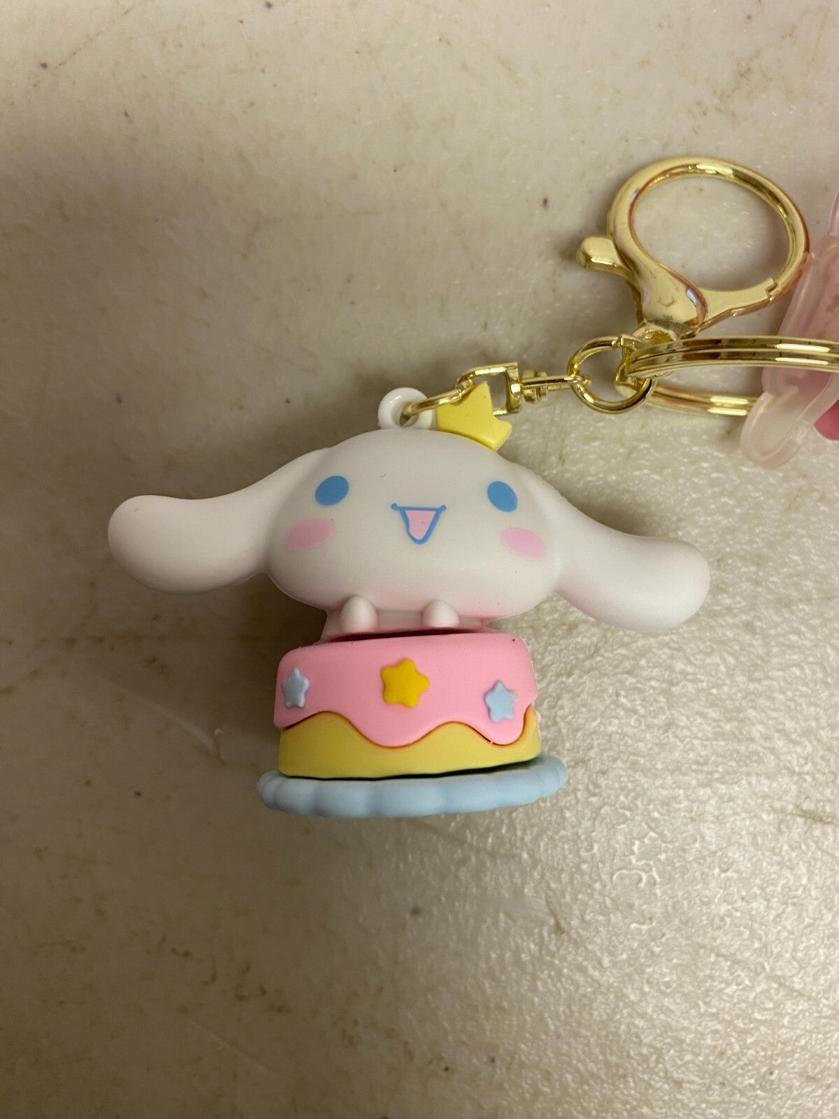Assorted Silicone Cinnamoroll Keychain With Rabbit and birthday cake Keychain
