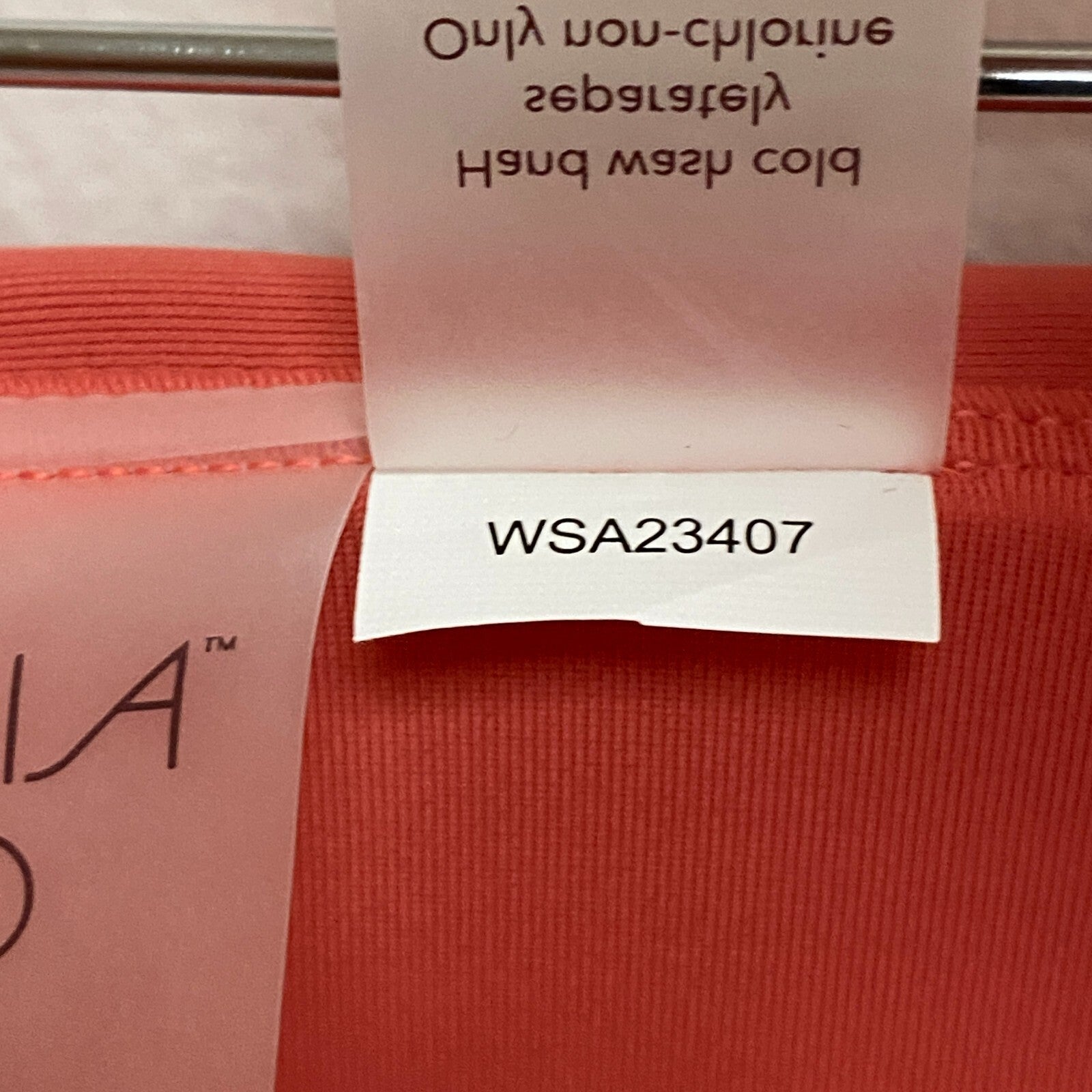 Calia Womens Shirred V Front High rise Bttom Guava Pink Solid WSA23407