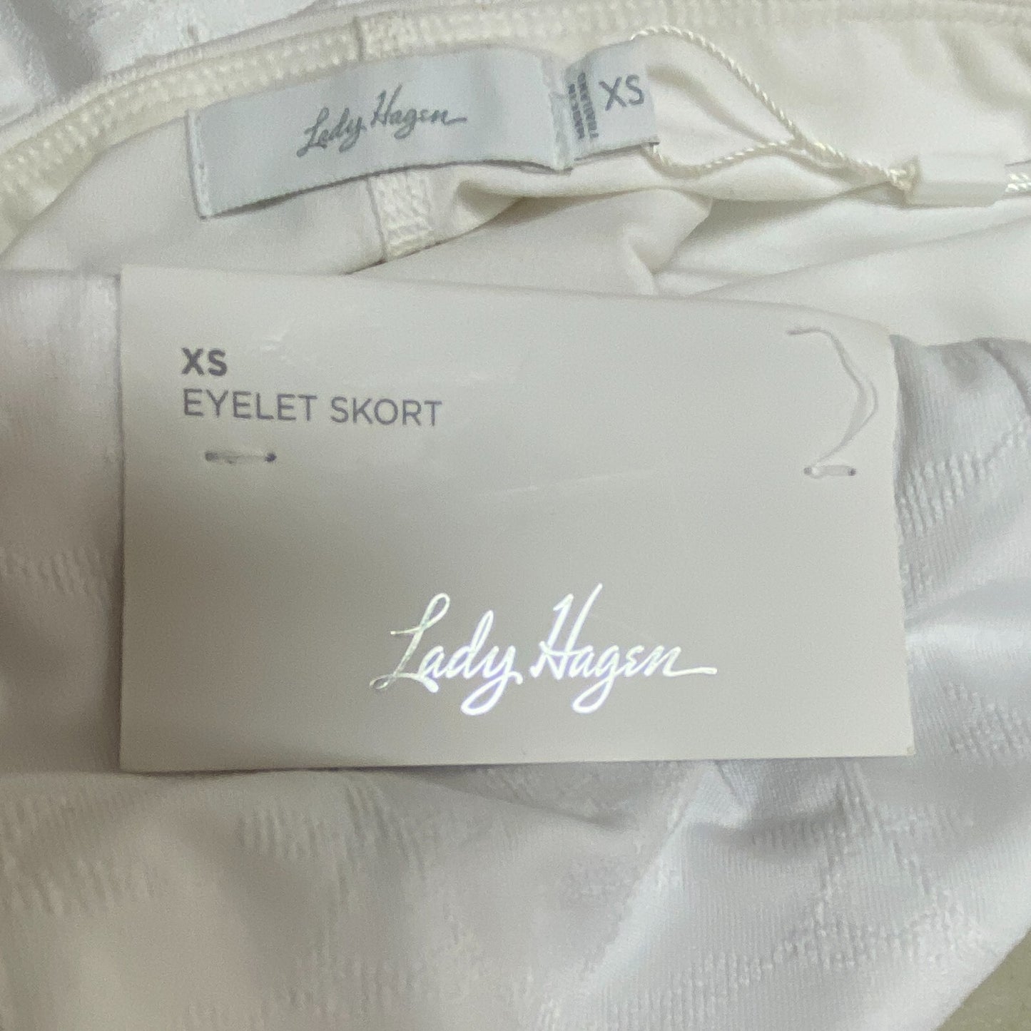 Lady Hagen Women's Eyelet Cute High Rise Skort Pure White WGH17446 New