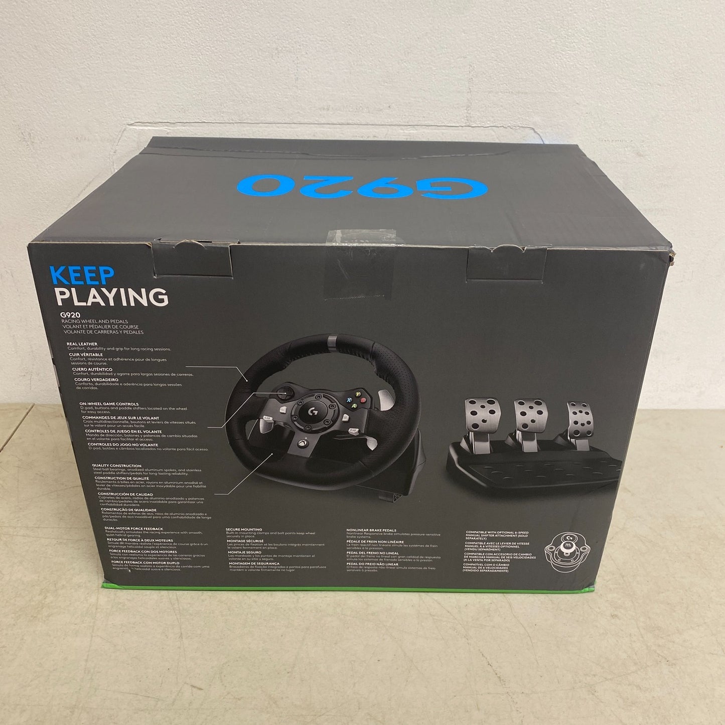 Logitech G920 Driving Force Racing Wheel & Pedals for Xbox Series X|S, Xbox