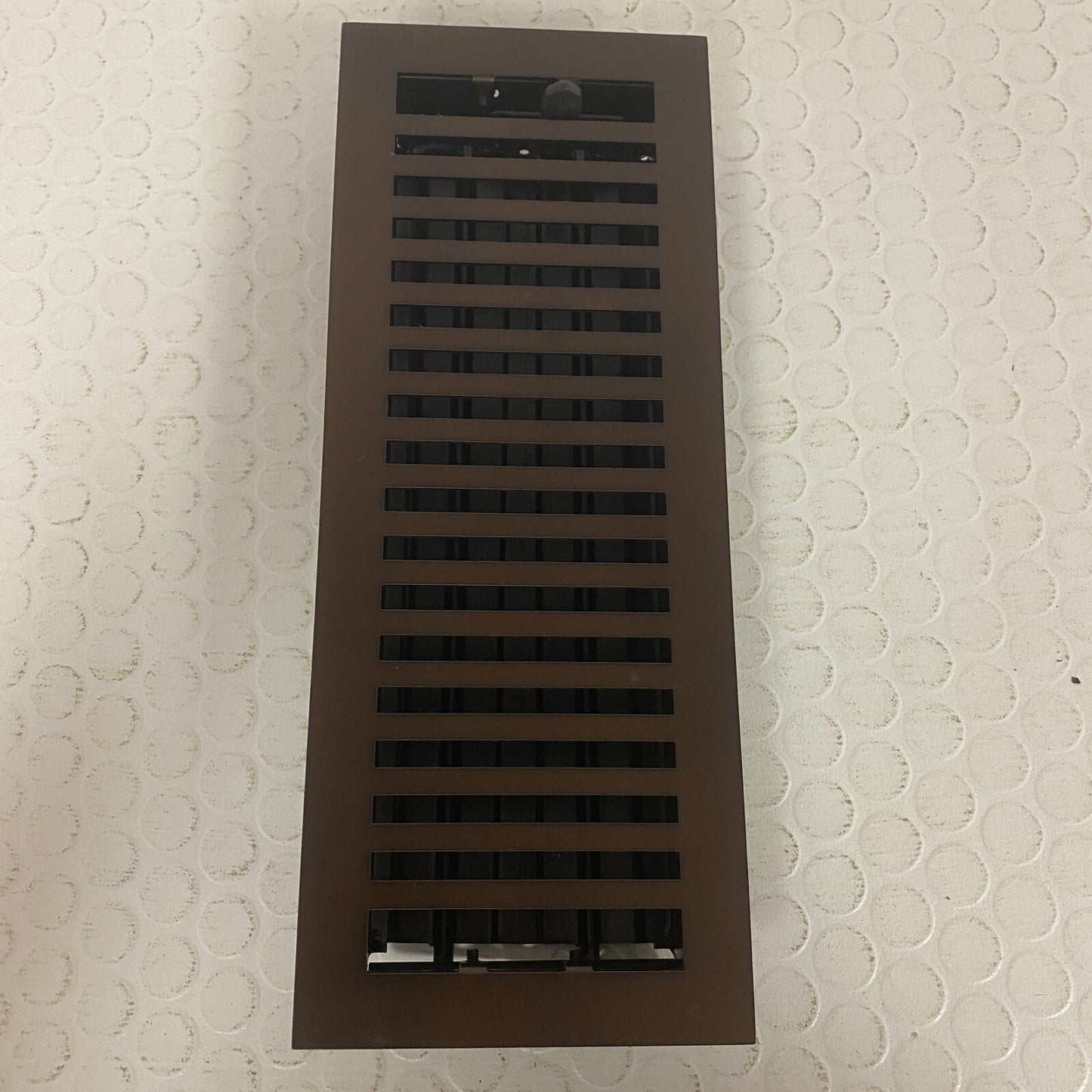 Signature Hardware Modern Steel Floor Register Oil‑Rubbed Bronze 4" x 12"