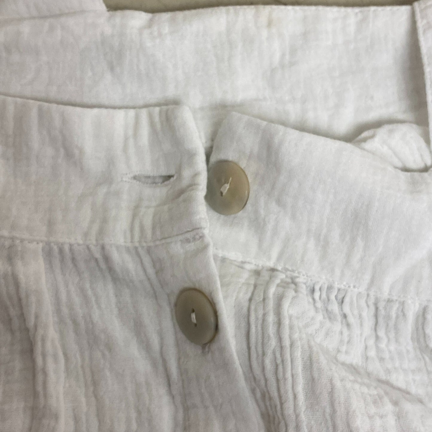 Joie White Gaze Boho Tank Top Button Back Thick Strap Casual Shirt Size Medium