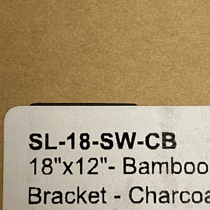 Signature Hardware BAMBOO WALLMOUNT AVITY-METAL HANGING BRACKET-CHARCOAL BAMBOO