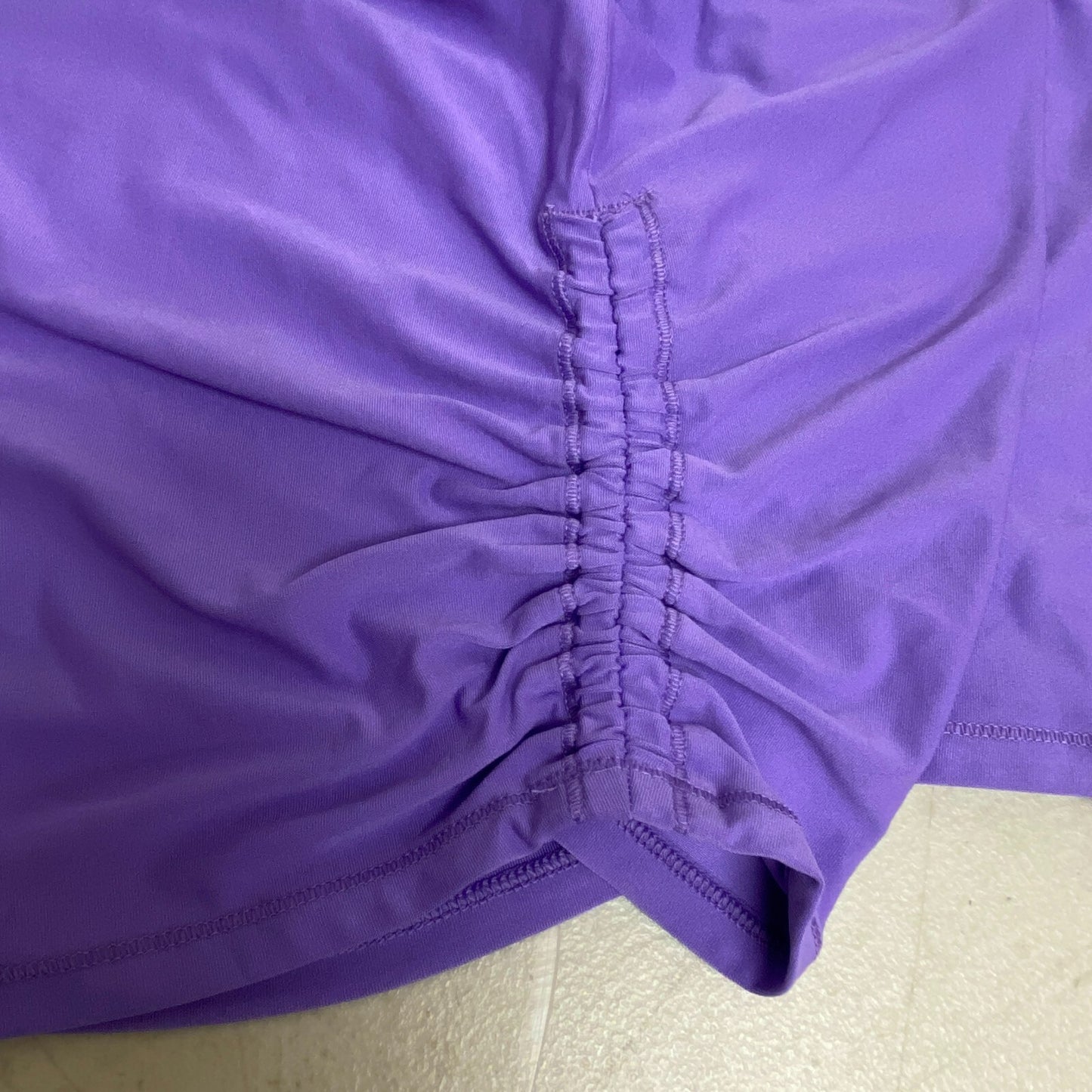 DSG Girls Ruched Tank Electric Violet Solid Sleeveless Stylish DAG13123