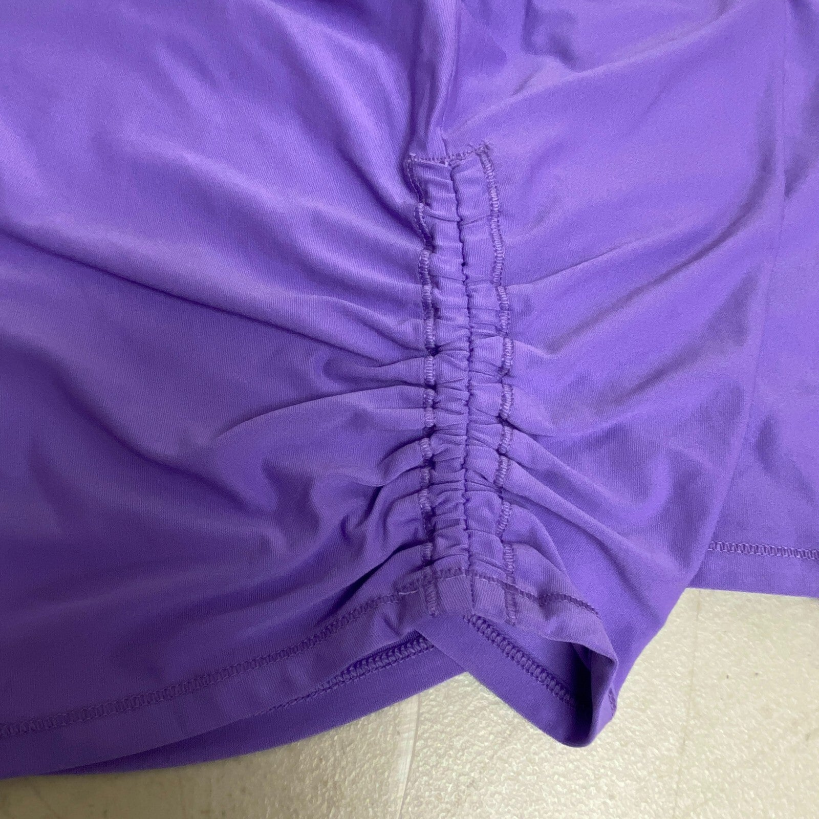 DSG Girls Ruched Tank Electric Violet Solid Sleeveless Stylish DAG13123