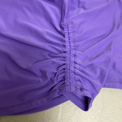 DSG Girls Ruched Tank Electric Violet Solid Sleeveless Stylish DAG13123