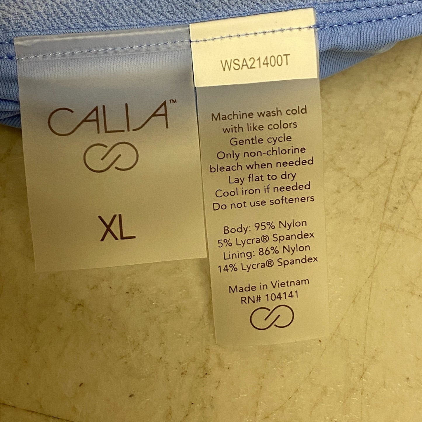 Calia Midrise Bikini Bottom Misty Cerulean Solid Swimwear Trendy WSA21400T