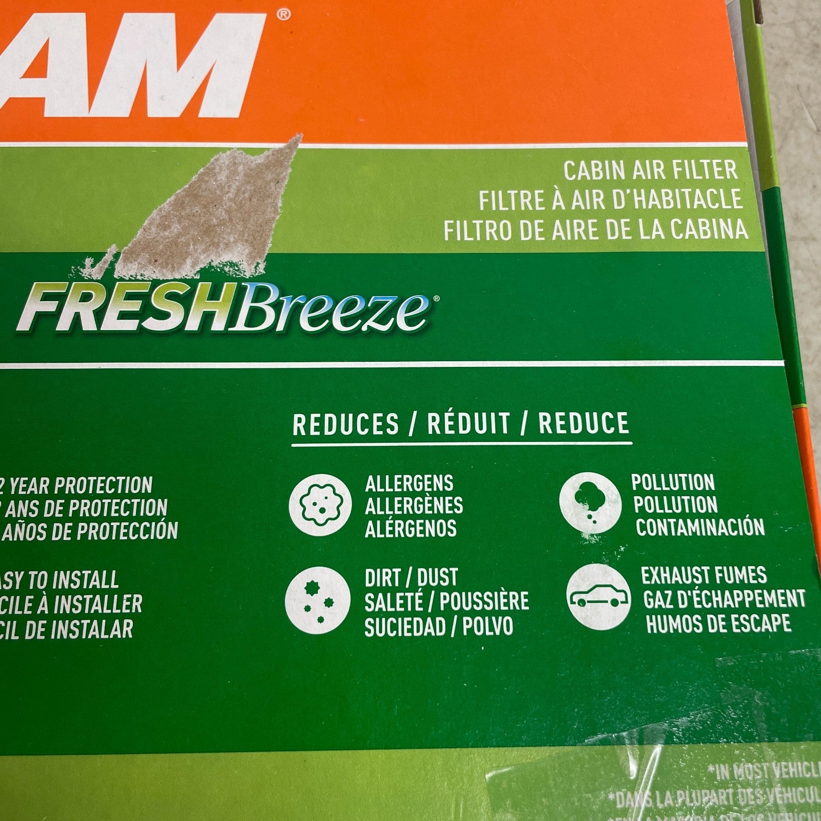 FRAM CF11181 Fresh Breeze Cabin Air Filter w/ Arm & Hammer Baking Soda GM Cars