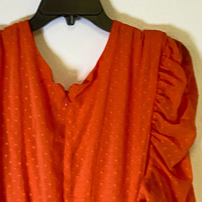 Danny & Nicole Plus 3/4 Sleeve Clip Fit Flare Dress Size 18W Color Dark Peach