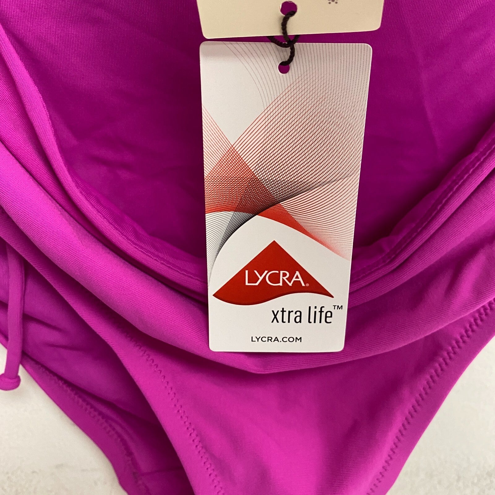 Calia Women's Swim Collection Adjustable Ruched Rise Bikini Bottom Lush Berry