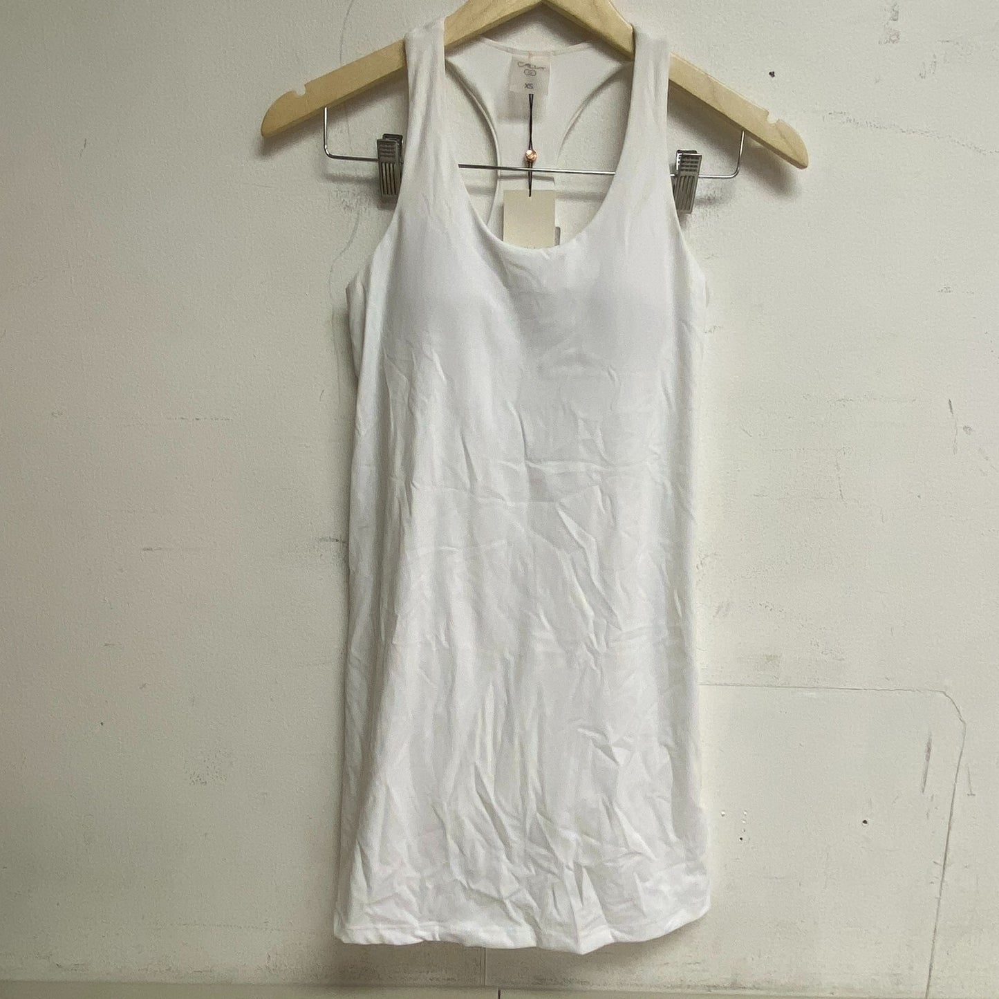 Calia Womens Energize Exercse Dress Pure White Sleeveless Solid WAX15035