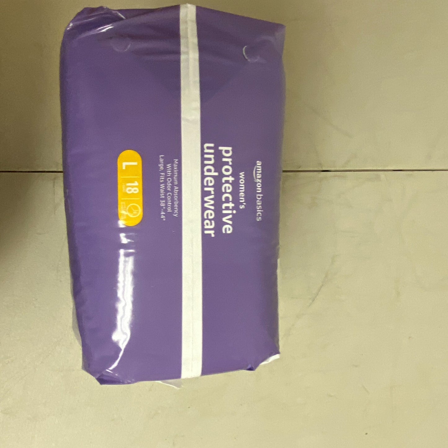 Basics Incontinence & Postpartum Underwear for Women, Large, 44 ct