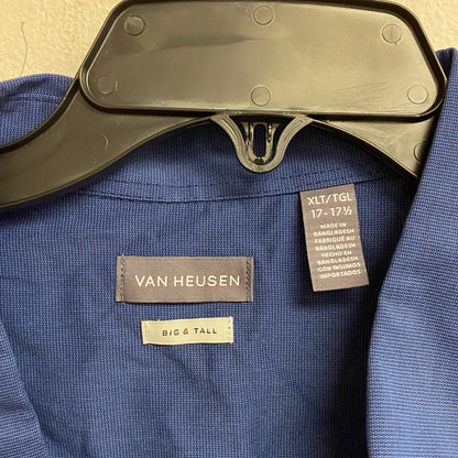 Van Heusen Big And Tall Long Sleeve Button Up Collared Shirt Size XLT Color Blue