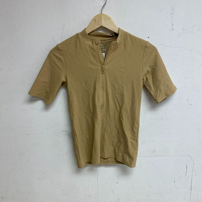 Alpine Design Womens Â½ Zip Half Sleeve Utility Khaki ADW13196