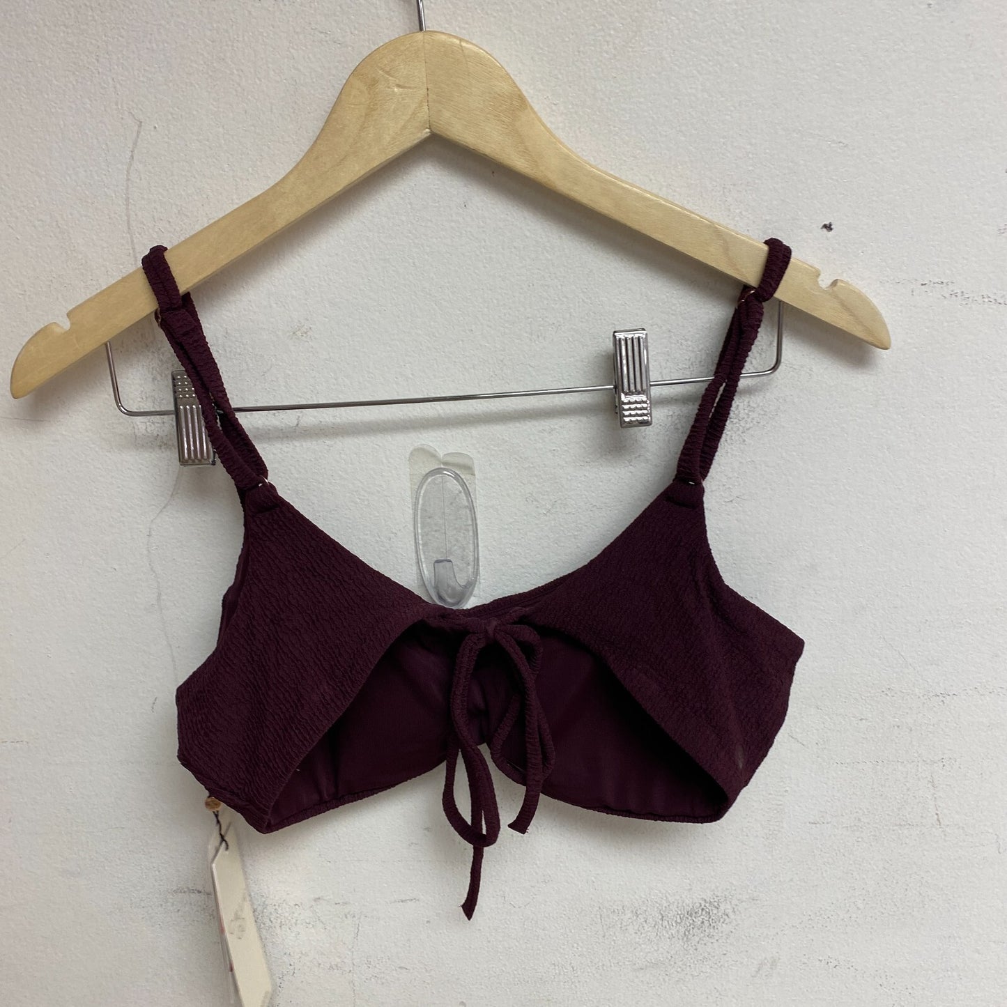 CALIA WOMENS SWIM COLLICTION TIE BACK BIKINI TOP WINE WSA23200N BRAND NEW!