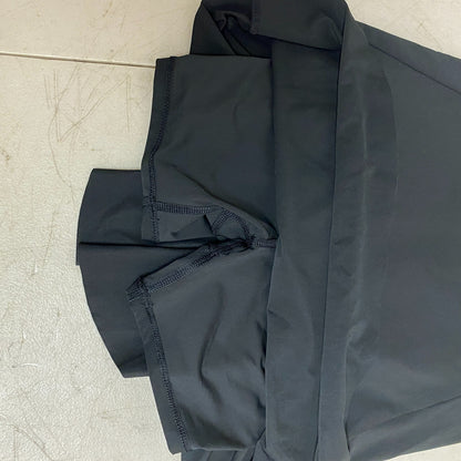 DSG Women's Flounce Dress Grounded Pure Black Sleeveless Solid DAW13328