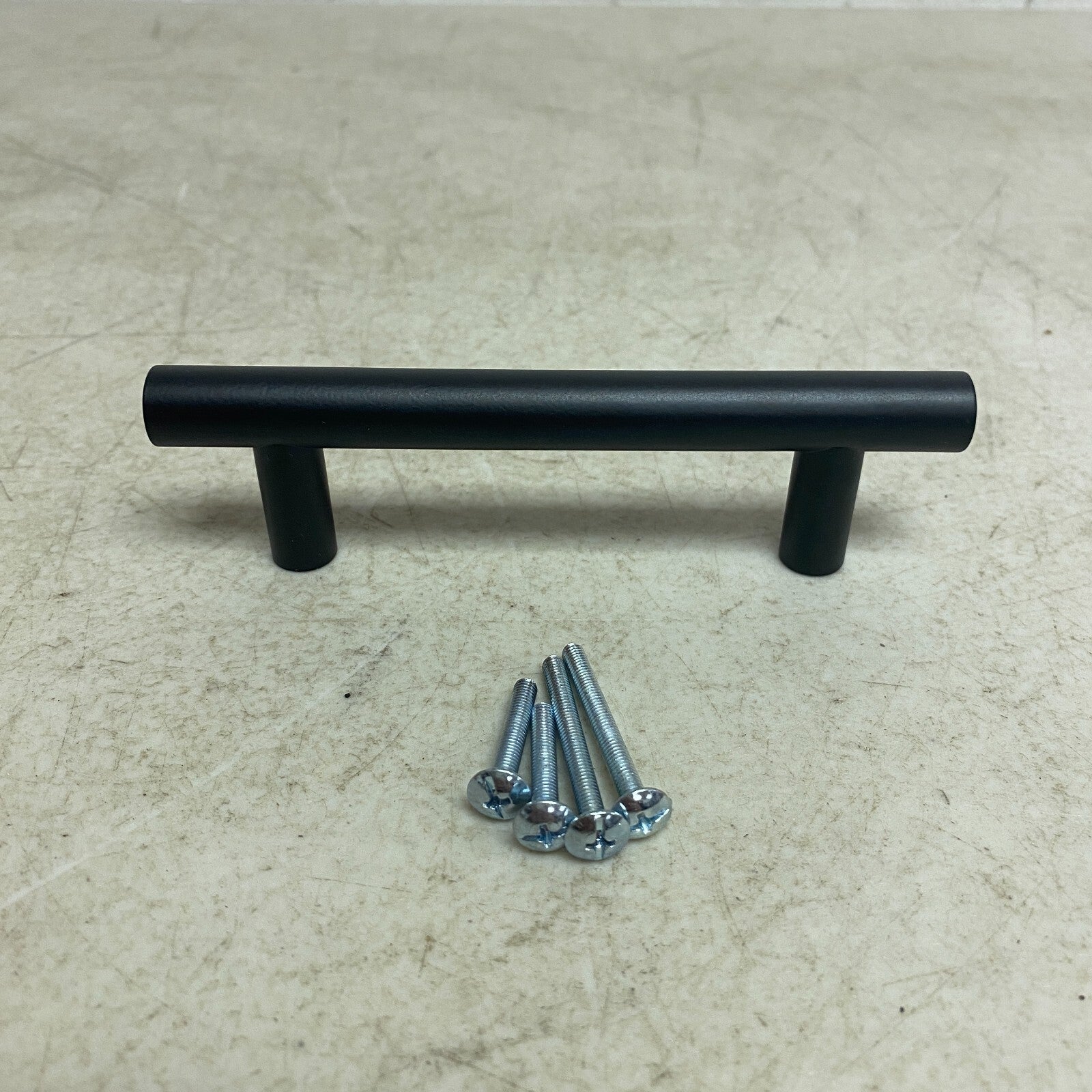 SIGNATURE HARDWARE 3-3/4" AVIGNON SOLID BRASS CABINET PULL MATTE BLACK