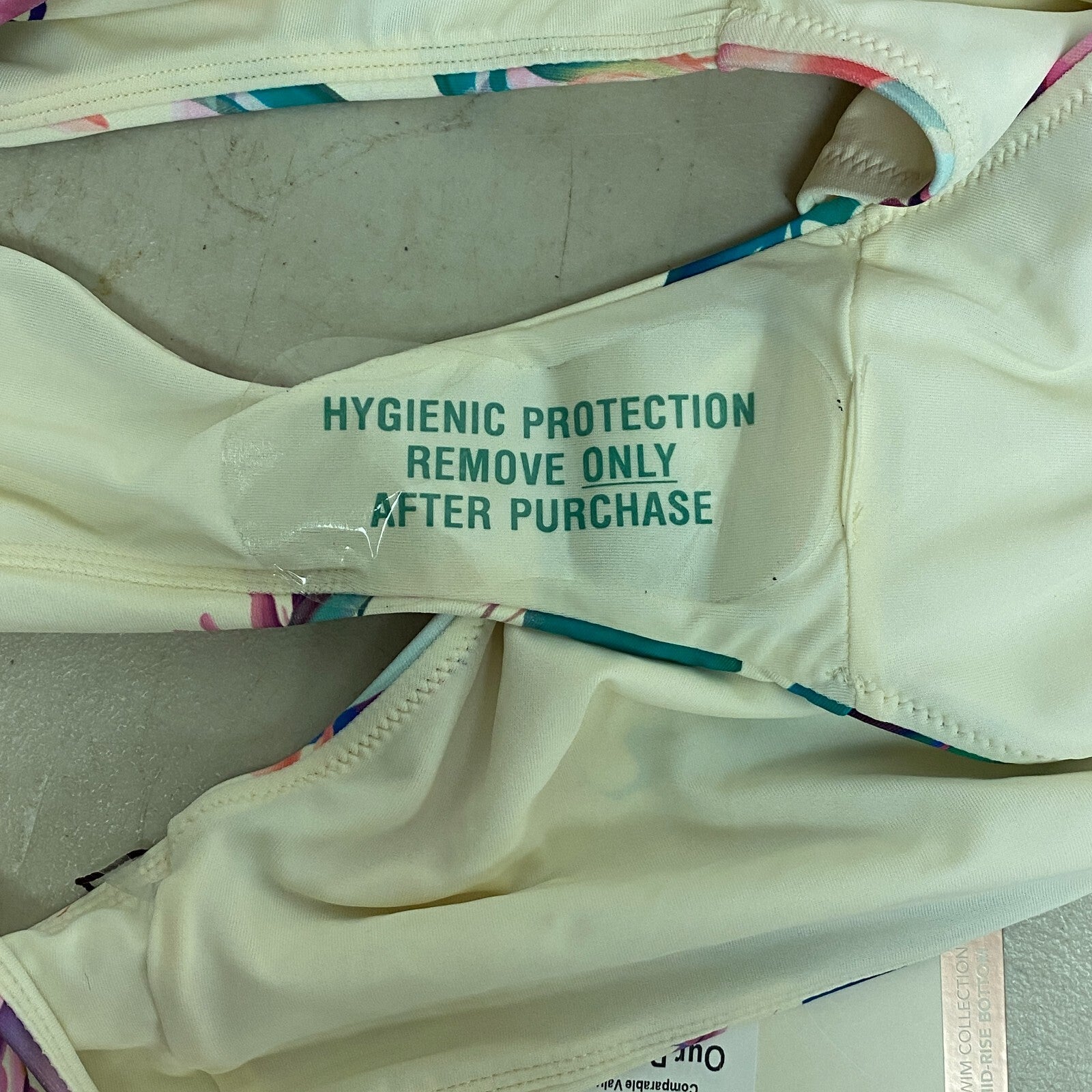 CALIA Women's Wide Banded High Leg Swim Bottoms Unbleached/Multi WSA23414PRT