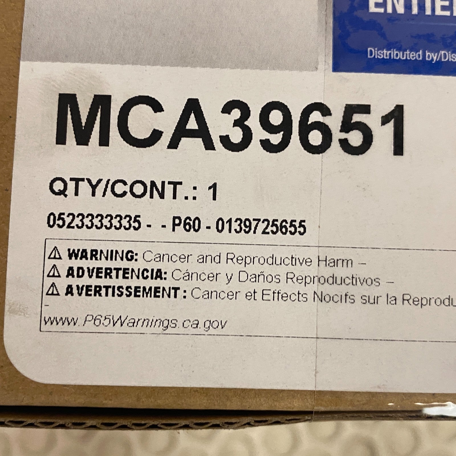 Carquest MCA39651 Premium Brake Master Cylinder (BR)